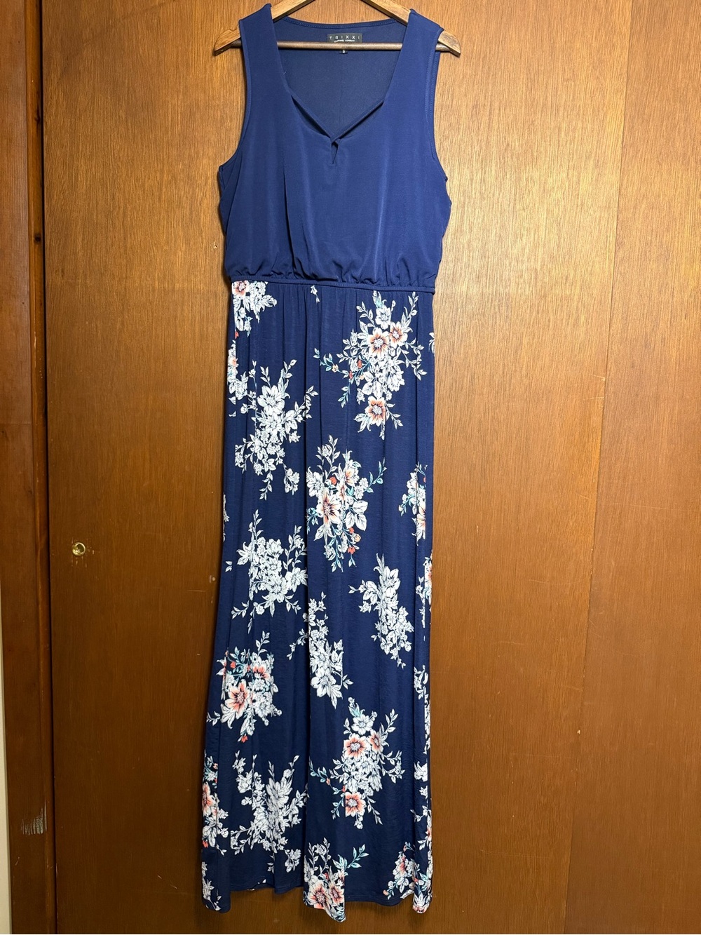 Trixxi Women’s Floral Maxi Dress - Navy - Small
